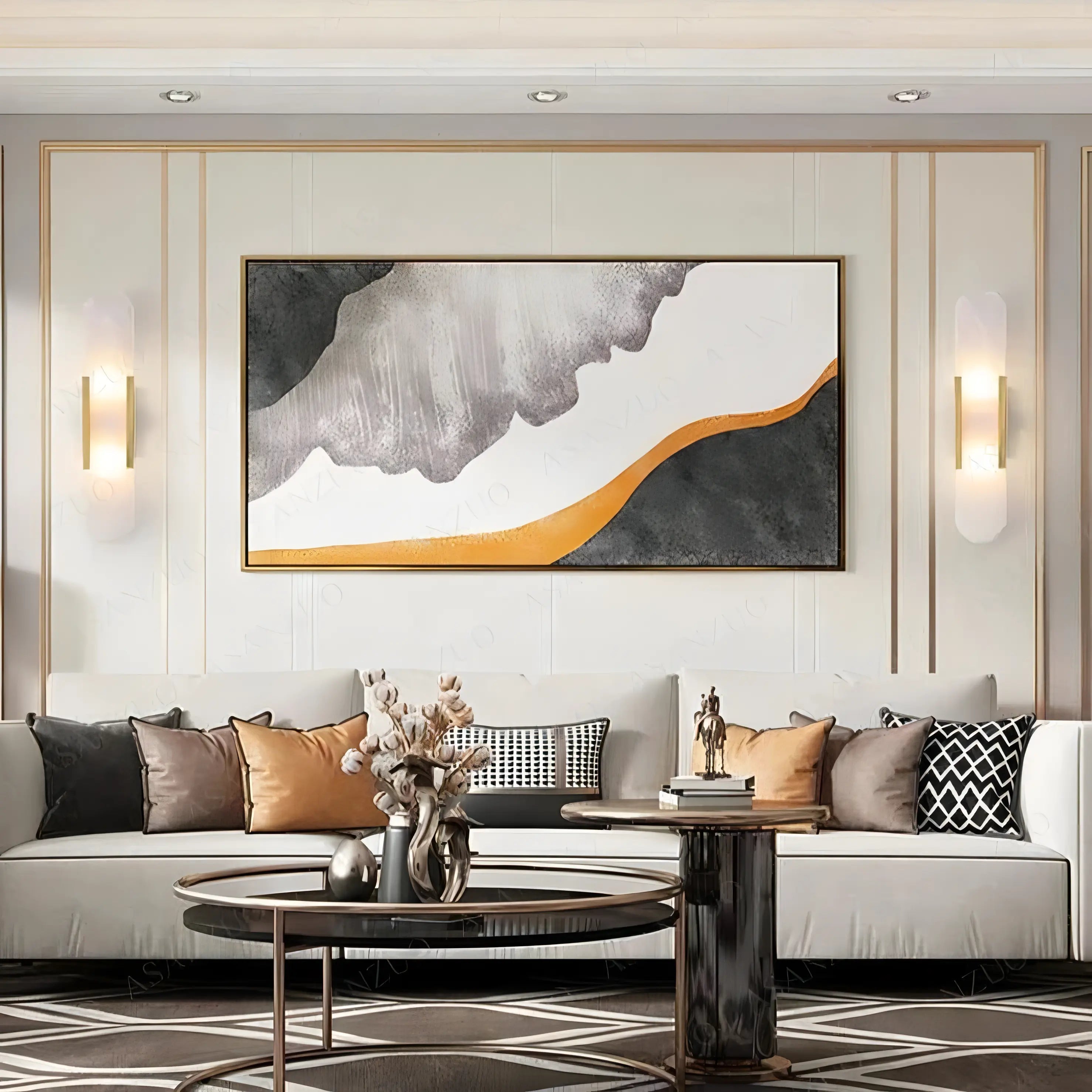 Zabel - Modern Stone Wall Lamp