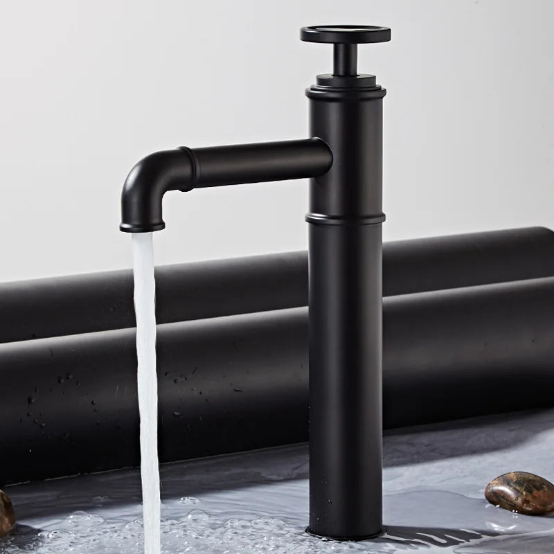 Jena - Industrial Style Single Handle Black Basin Mixer Tap