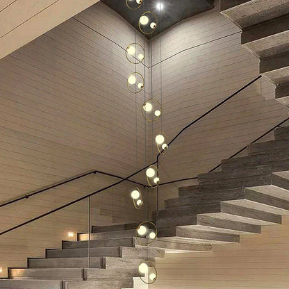 Owen - Modern Round Gold Ball Hanging Ceiling Chandelier