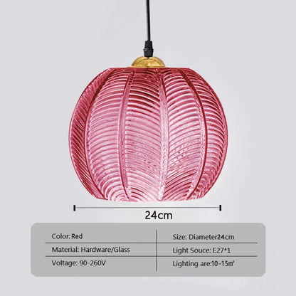 Foteini - Glass Leaf Pattern Hanging Light Properties