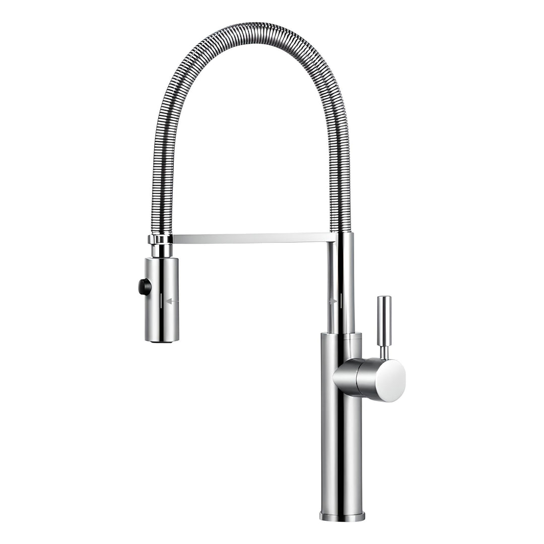 Jarrell - Brushed Gold Pull Out Hot & Cold Single Handle Mixer Kitchen Tap