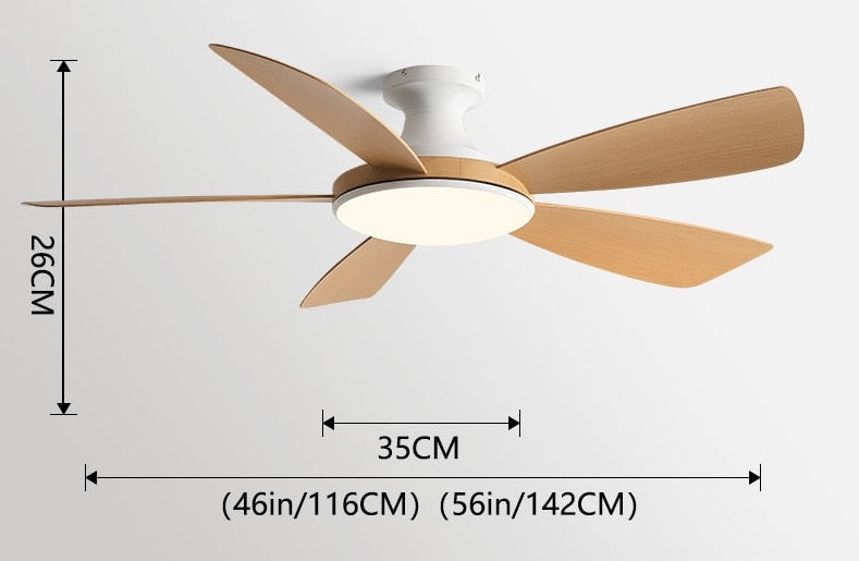 Umair - Nordic Light Ceiling Fan with Remote Control