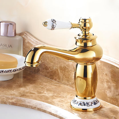 Canaan - Hot/Cold Retro Porcelain Single Lever Basin Tap