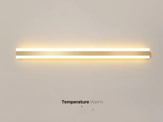Simeon - Modern LED Outdoor Strip Wall Light Gold IP65 Waterproof