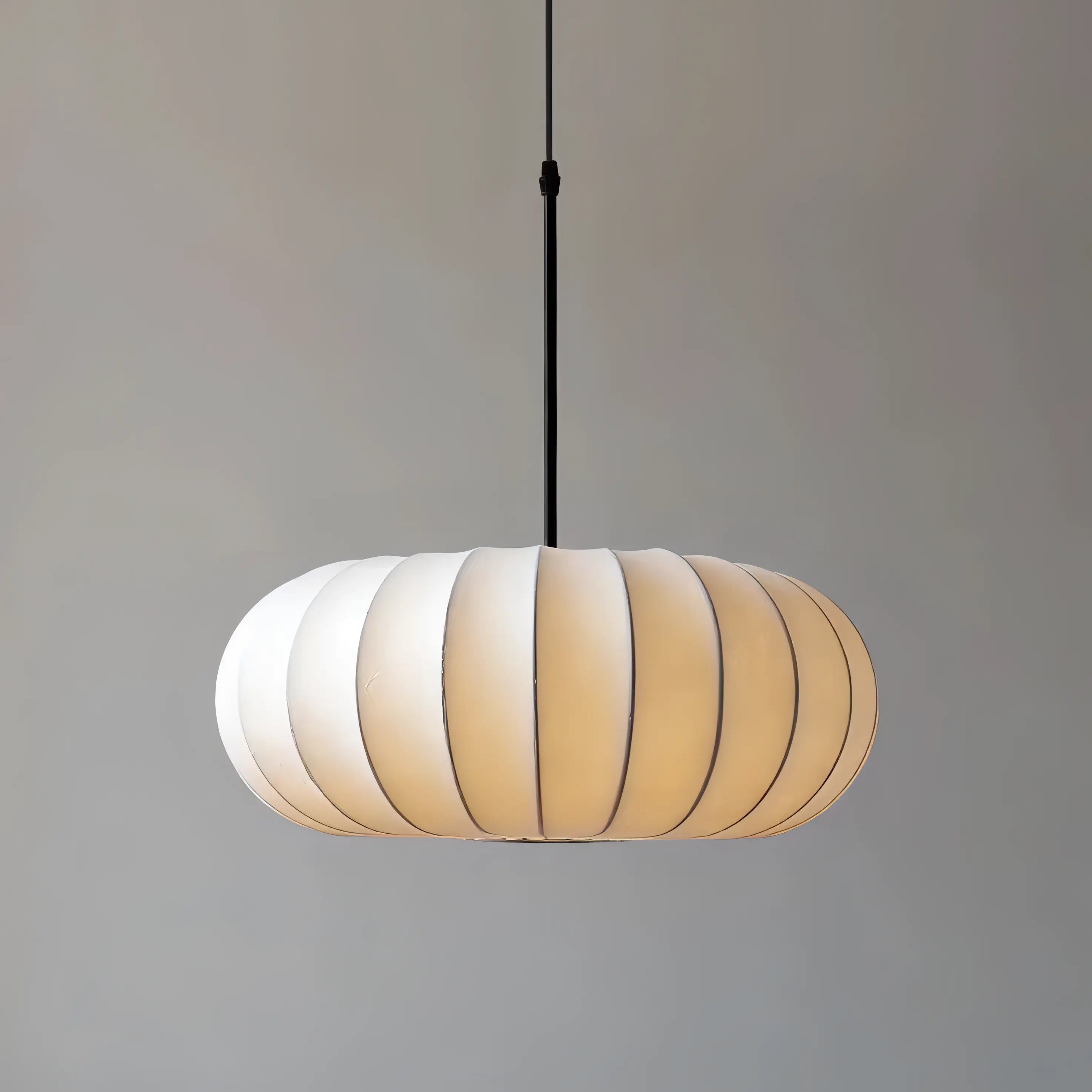 Hayward - White Silk Pumpkin Ceiling Pendant Light