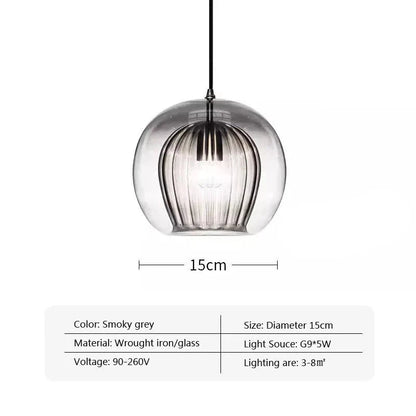 Anastasoula - Glass Double Shade Pendant Hanging Ceiling Light Properties