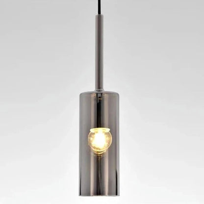 Neal - Modern Pendant Glass Hanging Pipe Round Row Ceiling Light