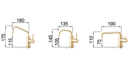 Christion - Gold Modern Rotatable Purified Cold Water Drinking Tap