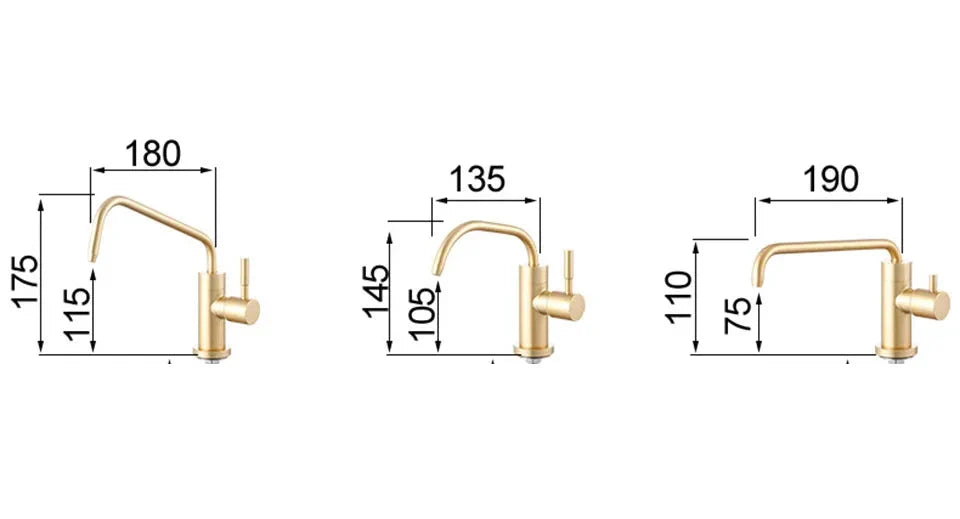 Christion - Gold Modern Rotatable Purified Cold Water Drinking Tap