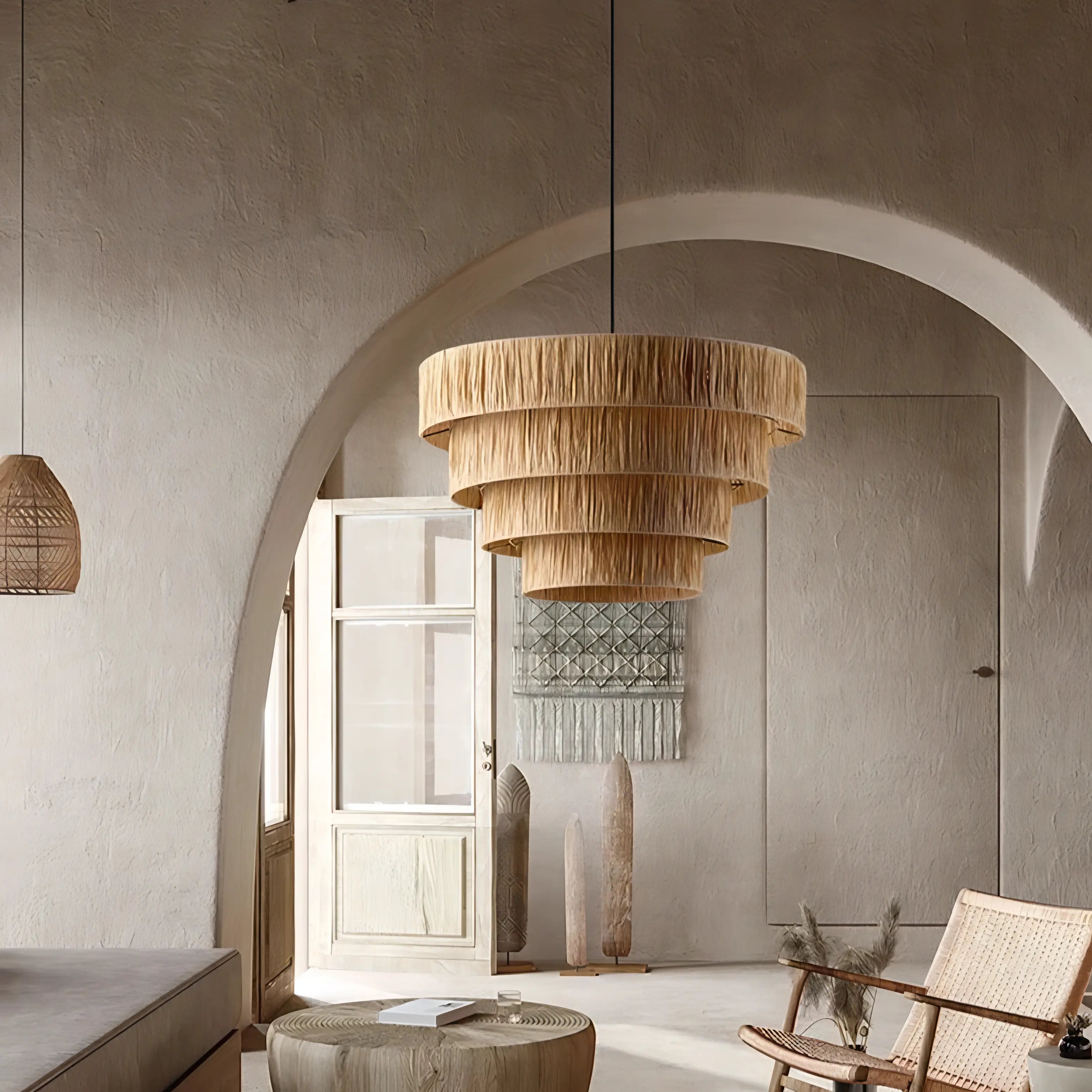 Hiatt - Wicker Rattan Pendant Ceiling Light