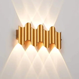 Battisti - Black Gold Cylindrical Up Down Modern Wall Light