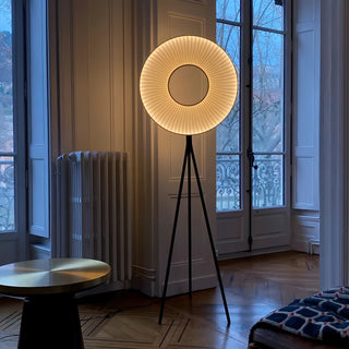 Alexis - Sleek Fabric Floor Lamp with Metal Base