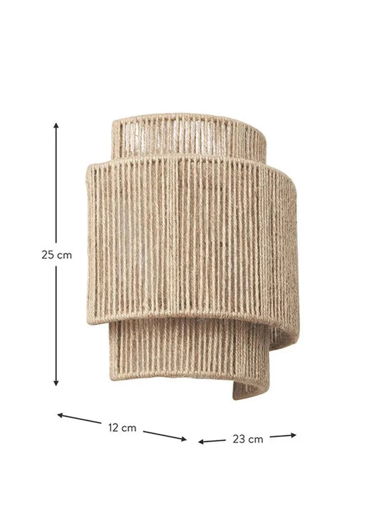 Bucky - Japanese Retro Rattan Weaving Wall Lamp