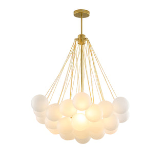 Armando - Frosted Multi Glass Ball Hanging Chain Ceiling Light Chandelier