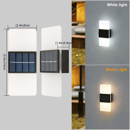 Kacela - Solar Outdoor Modern Milk Shade Wall Light Up/Down