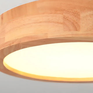 Josie - Modern Wood Flush Mount Round Ceiling Light