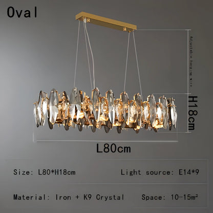 Annelie - Smoked Transparent Crystal Ceiling Chandelier