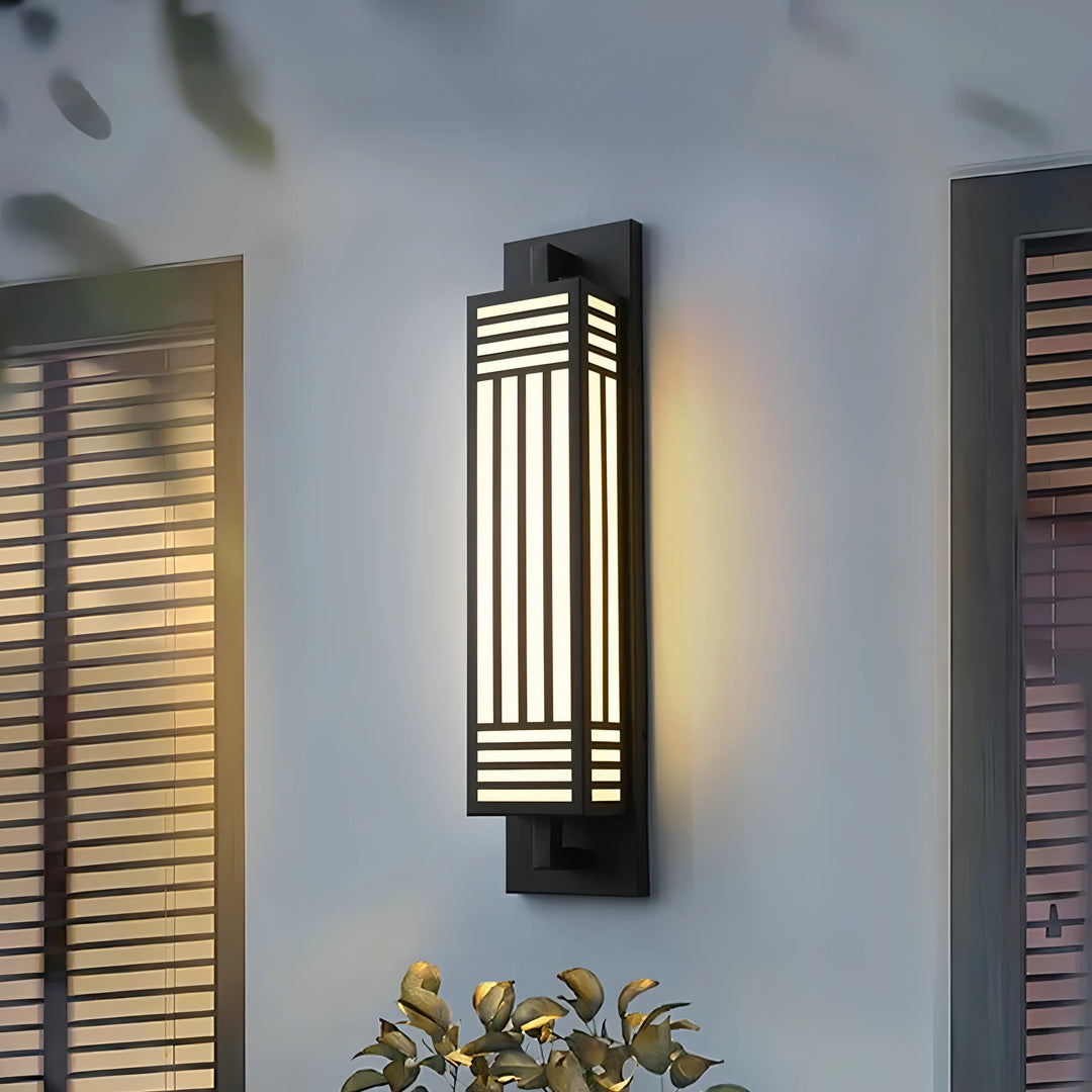 Dubois - Outdoor Black Caged Modern Wall Light