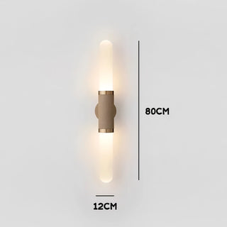 Shira - Modern Gold Tube Milk Glass Wall Light