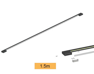 Dario - Modern Minimalist Long Thin Bar Black Wall Light