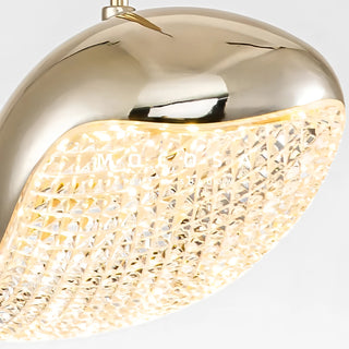 Beluga - Hanging Gold Whale Shaped Pendant Ceiling Light Chandelier