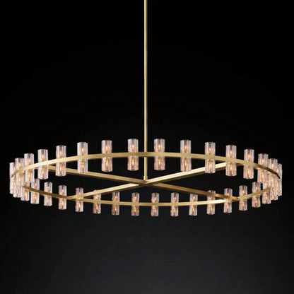 Azucena - Statement Gold Beam Cylindrical Up Down Hanging Chandelier