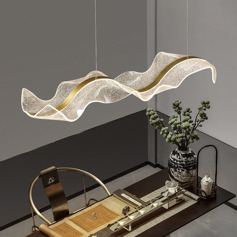 Gertrud - Modern LED Wave Gold Ceiling Light Chandelier