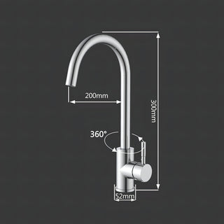 Apollo - Stainless Steel Mixer Single Handle Single Hole Tap