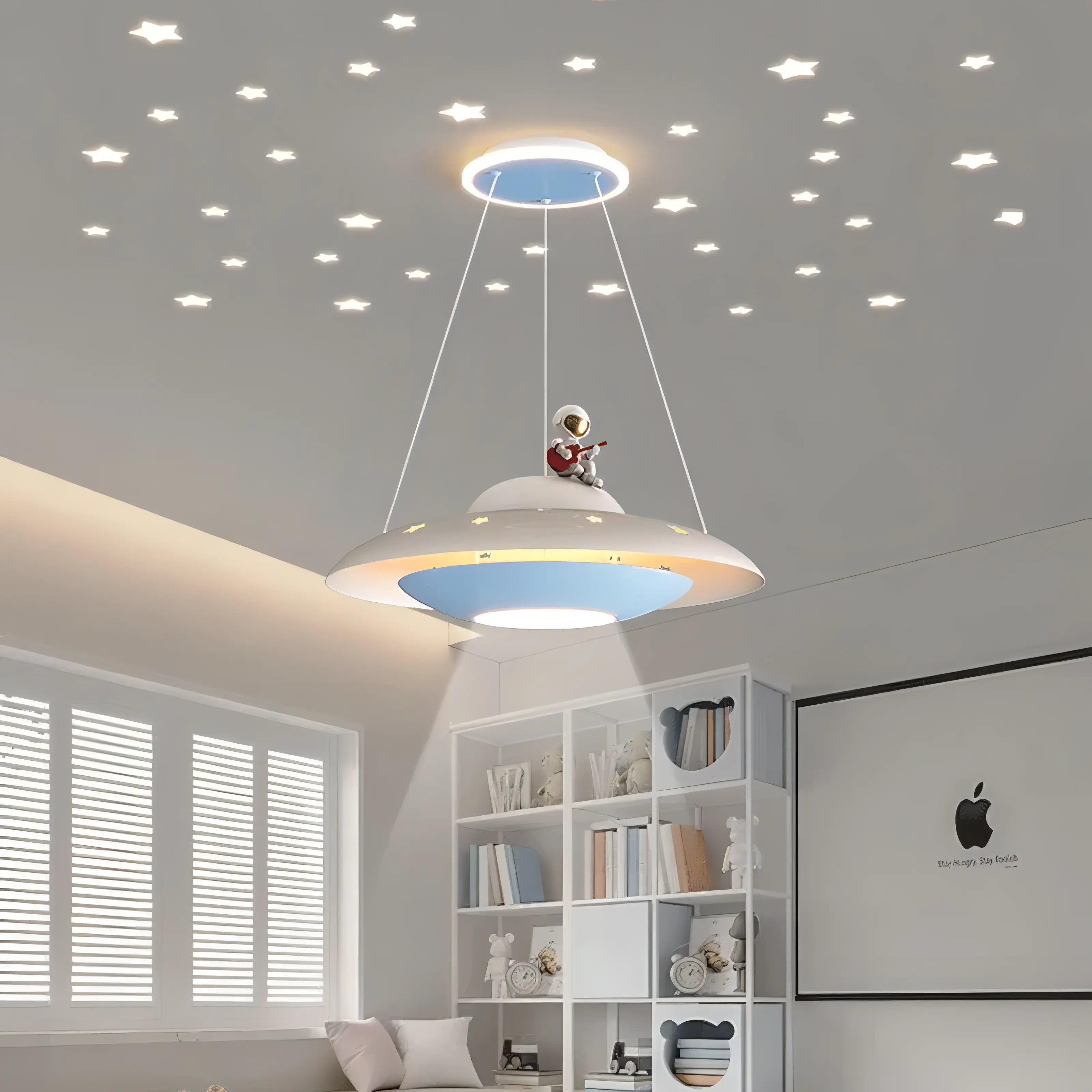 Jaleel - Children's Room Astronaut UFO Hanging Ceiling Light