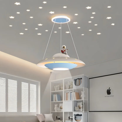 Jaleel - Children's Room Astronaut UFO Hanging Ceiling Light