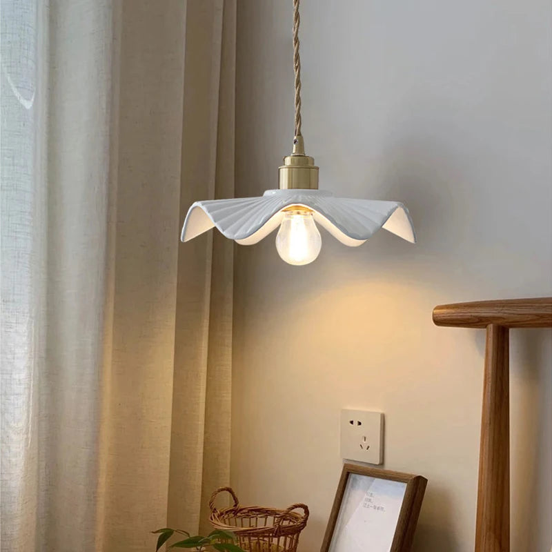 Fumi - Vintage Ceramic Hanging Pendant Ceiling Light