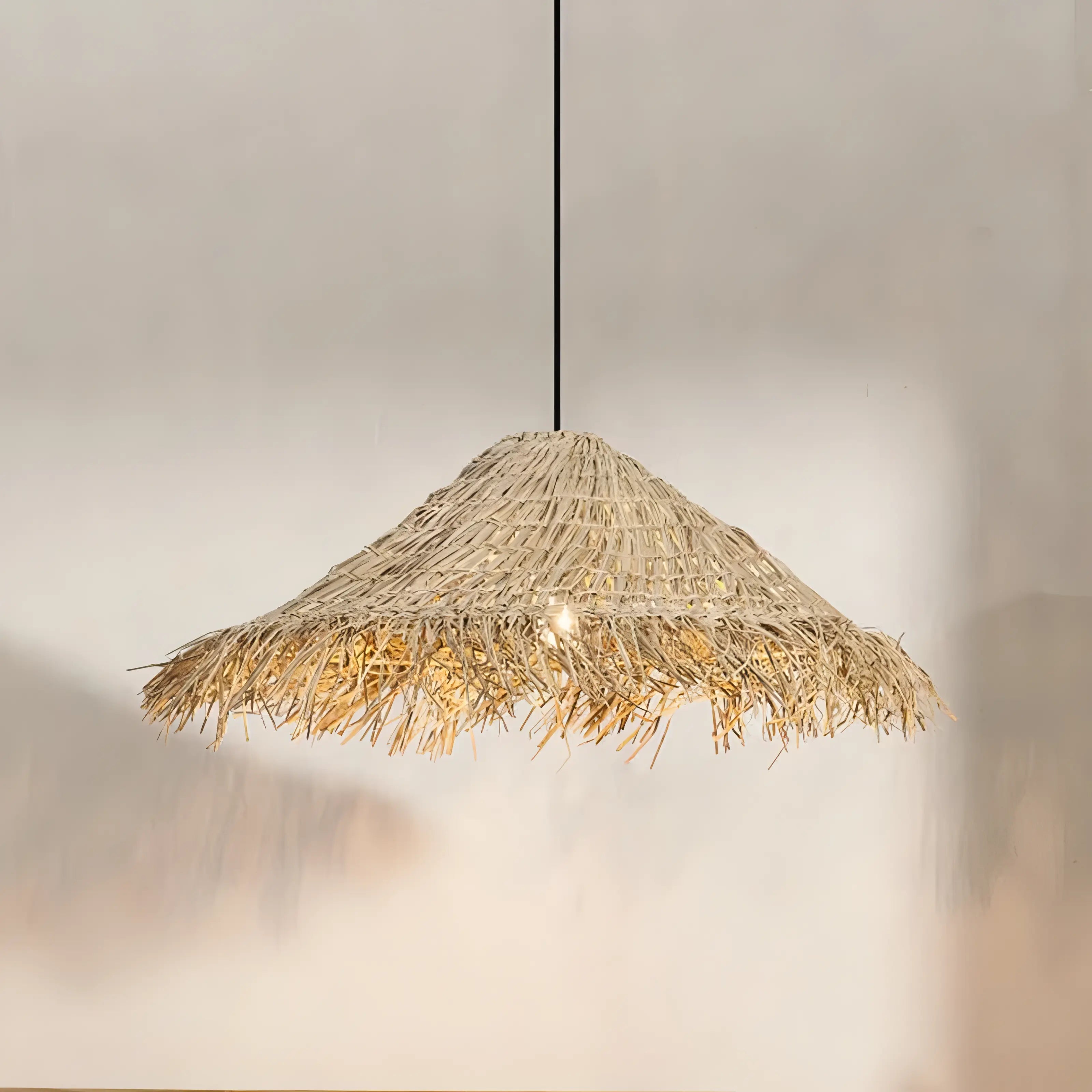 Lafleur - Woven Rattan Round Ceiling Light