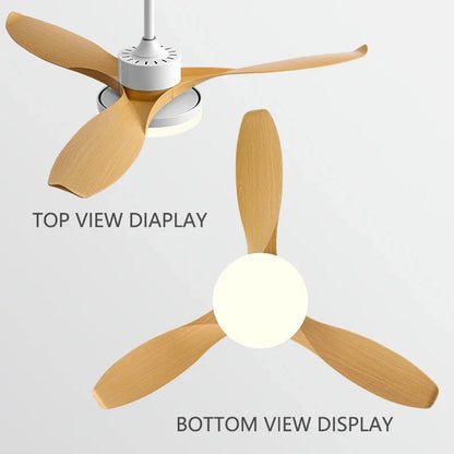 Johana - Modern 3-Blade Ceiling Fan with Integrated Round LED Light