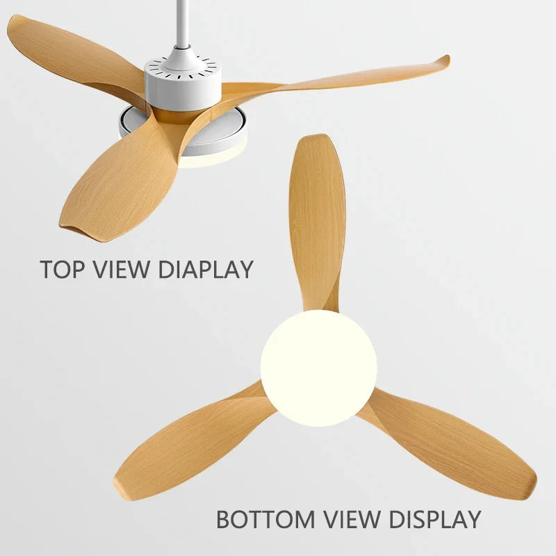 Johana - Modern 3-Blade Ceiling Fan with Integrated Round LED Light