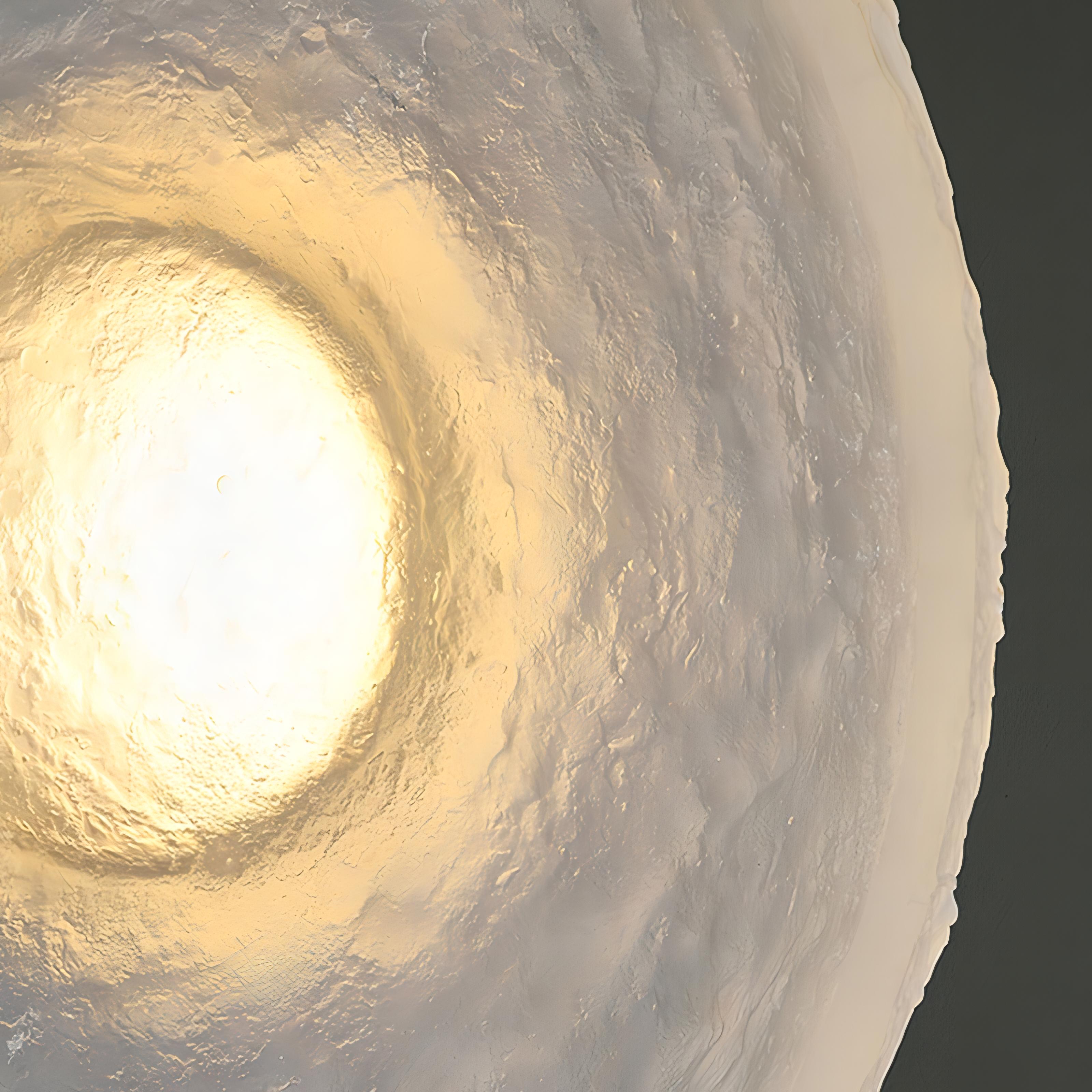 Arbella - Postmodern Round Transparent Dish Glass Wall Light