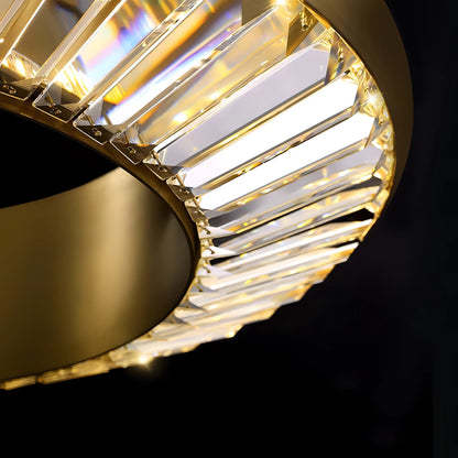 Jill - Modern Round Tiered Patterned Glass Ceiling Chandelier