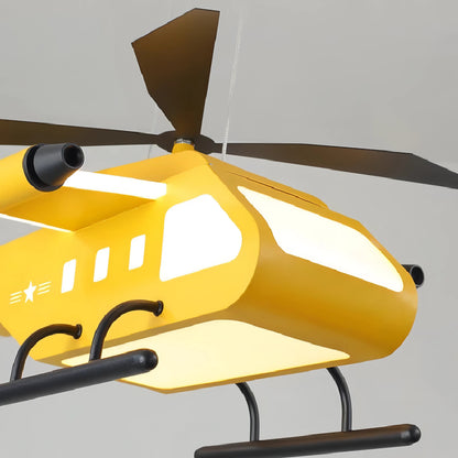 Anguiano - Hanging Combat Helicopter Children's Ceiling Light
