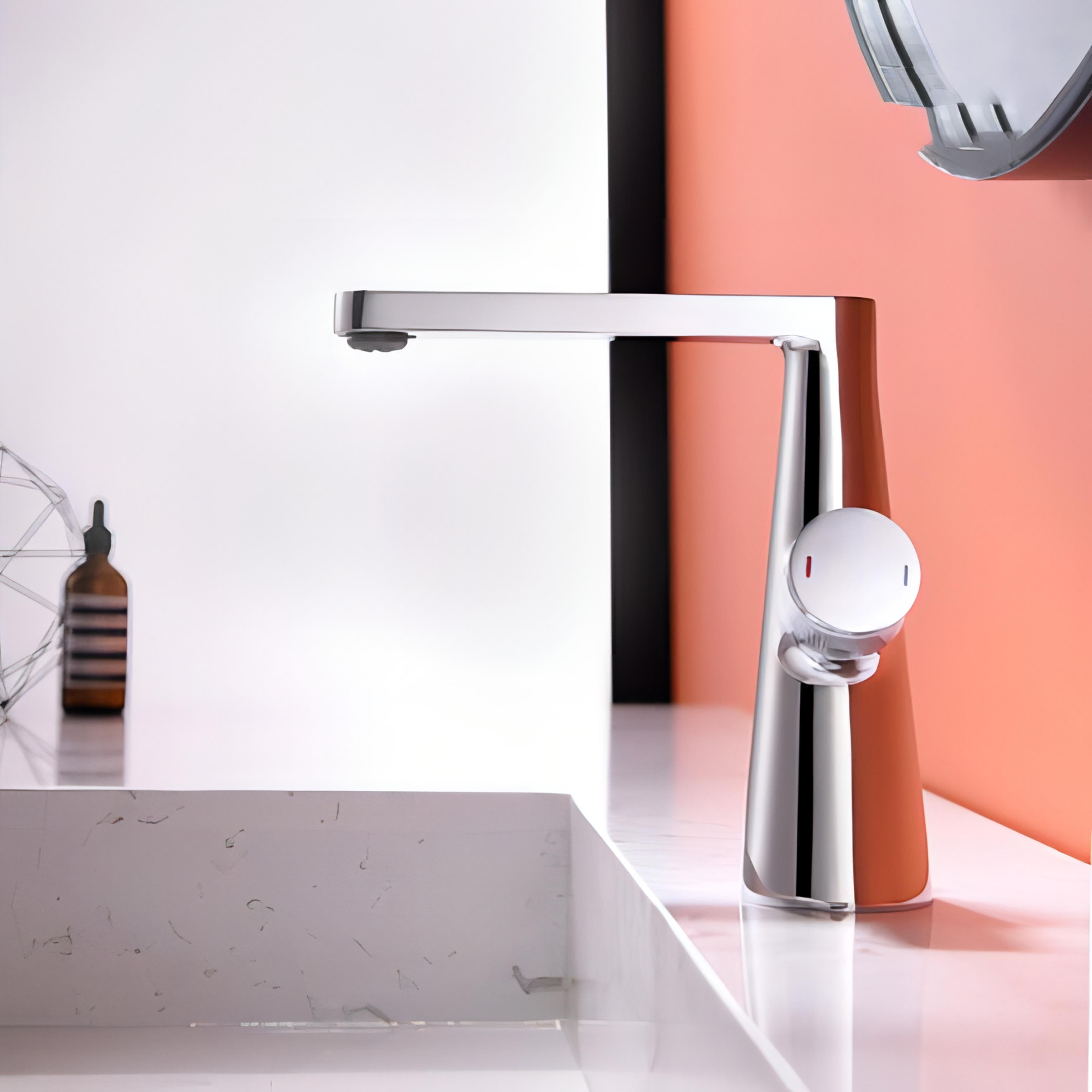 Elon - Polished Modern Twist Control Bathroom Mixer Tap