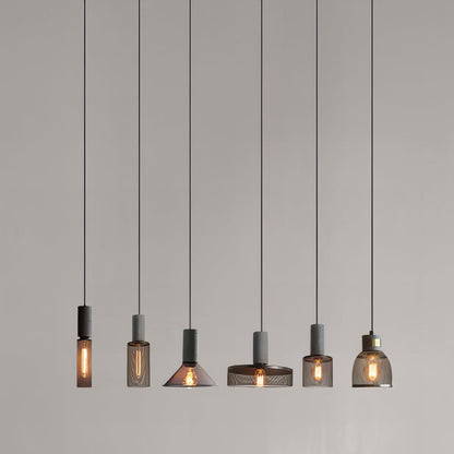 Sutton - Industrial Modern Round Mesh Caged Hanging Pendant Ceiling Light