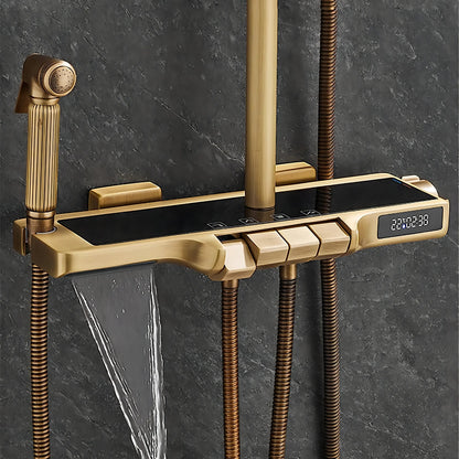 Mahoney - Antique Thermostatic Digital Display Waterfall Shower Set