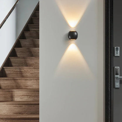 Rouse - Modern Metal Ball Up/Down LED Wall Light