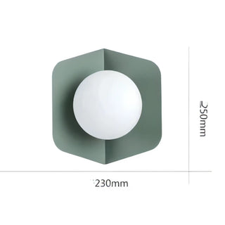 Silvana - Modern Nordic Coloured Body Milk White Shade LED Wall Light