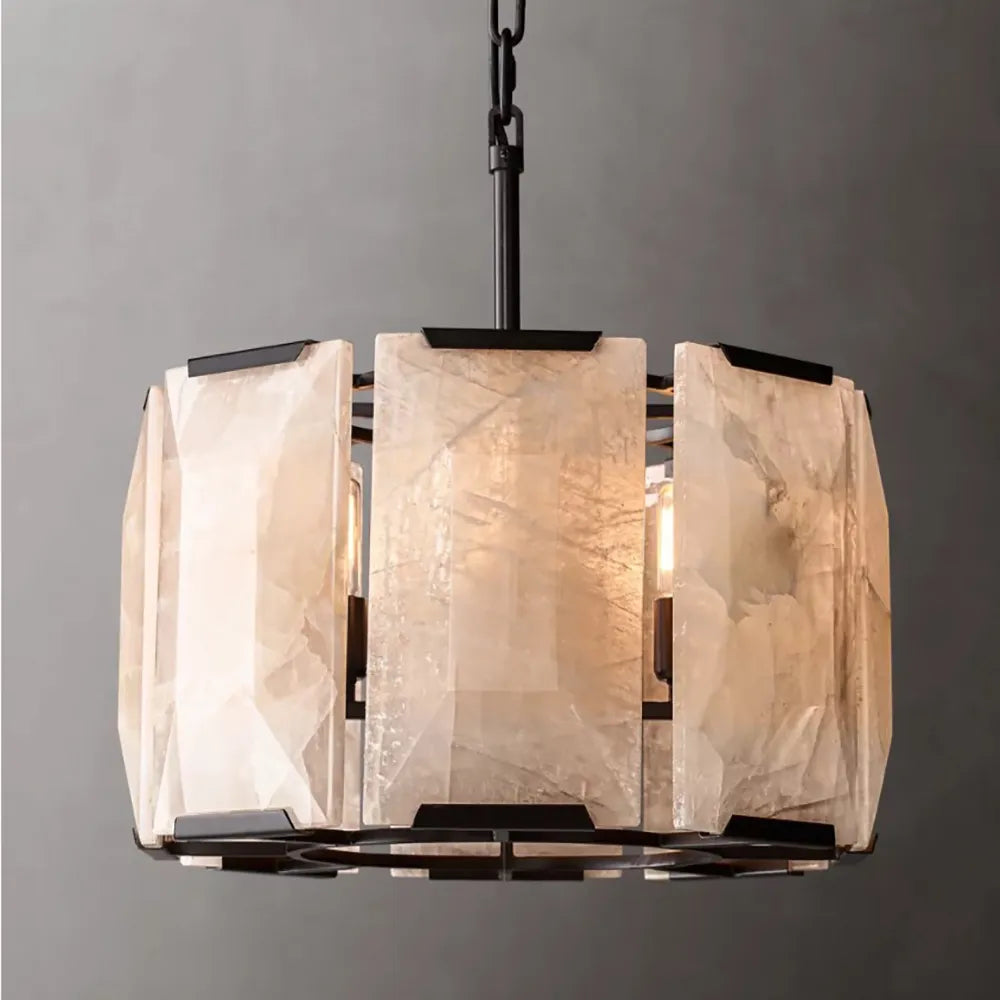 Naitis - Retro Vintage Marble Shade Ceiling Light Chandelier