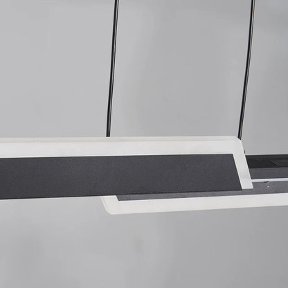 Hanging Long Bar LED Chandelier Black