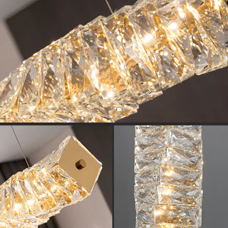 Hayes - Modern Twisted Crystal Glass Ceiling Chandelier