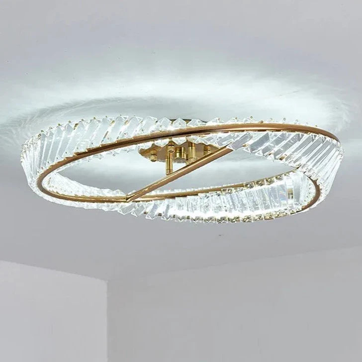 Walsh - Modern LED Round Curved Gold Ceiling Chandelier