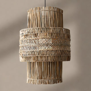 Bowman - Hand-Woven Wicker Pendant Ceiling Light