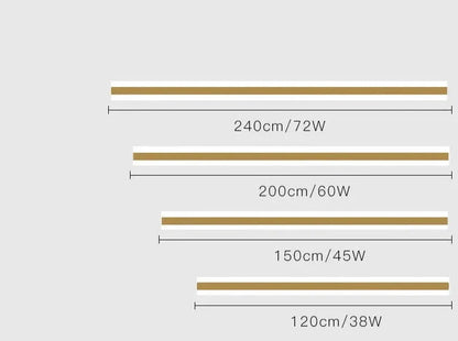 Simeon - Modern LED Outdoor Strip Wall Light Gold IP65 Waterproof