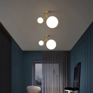 Aurea - Modern Double White Circle Pendant Hanging Ceiling Light