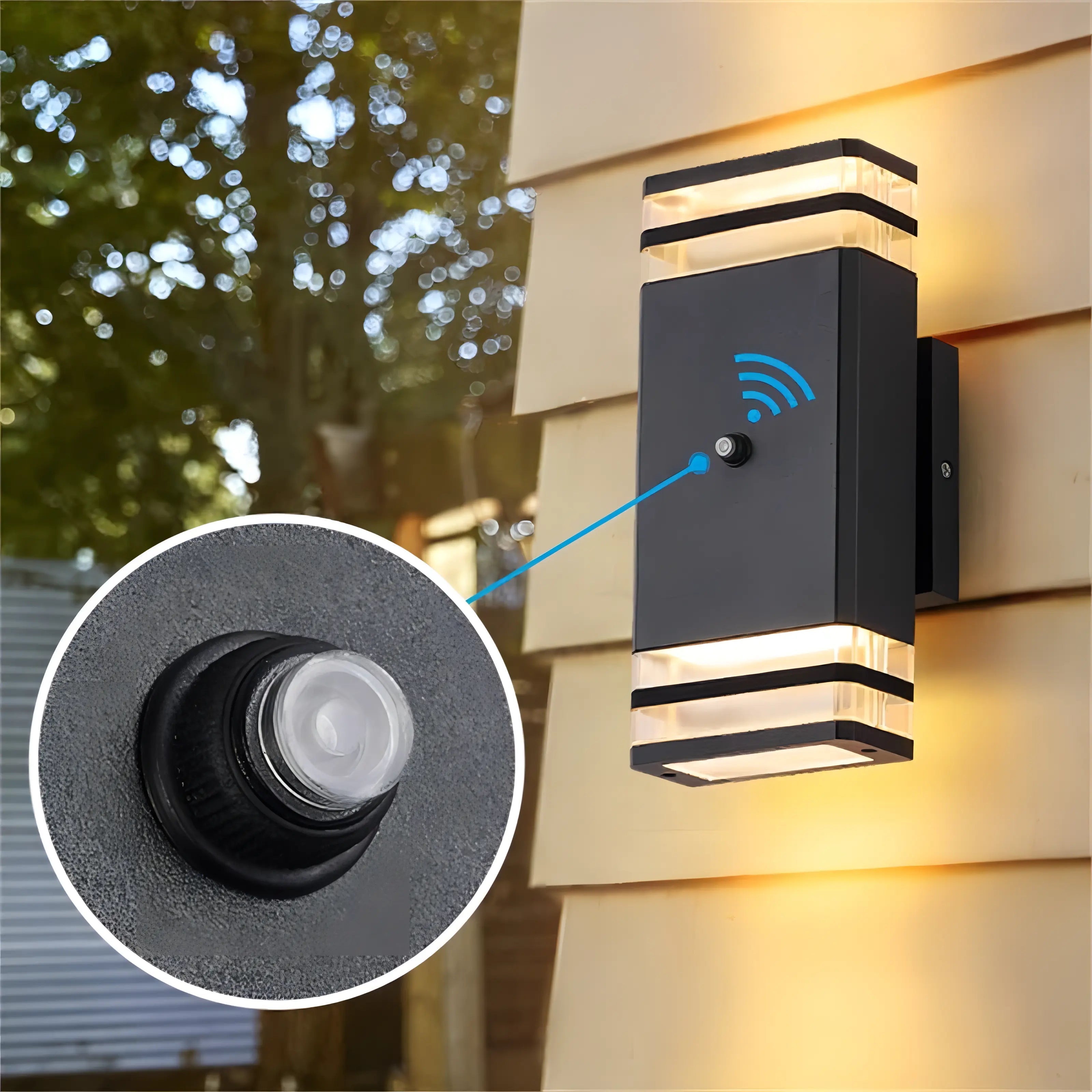 Mariah - Up/Down Rectangle Black Smart Wall Light